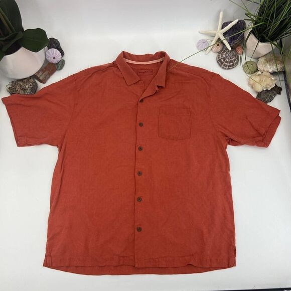 Tommy Bahama Rust Vintage Button and Shirt - Picture 7 of 7